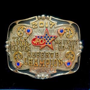 Trophy rodeo belt buckle